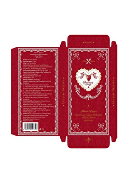 Çilek Aşk Tanrısı El Aynası,kırmızı Kadife modelleri