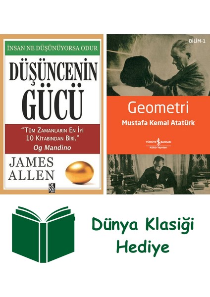 Düşüncenin Gücü + Geometri + Dünya Klasiği Hediye