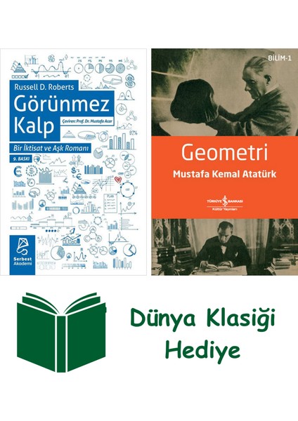 Görünmez Kalp + Geometri + Dünya Klasiği Hediye