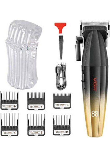 Original Vgr Metal 9000RPM Professional Men's Hair Clipper Rechargeable Hair Trimmer Barber Cordl...