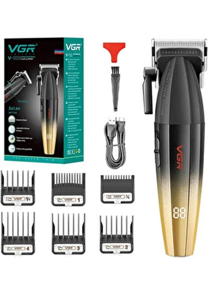 Original Vgr Metal 9000RPM Professional Men's Hair Clipper Rechargeable Hair Trimmer Barber Cordl... fiyatları