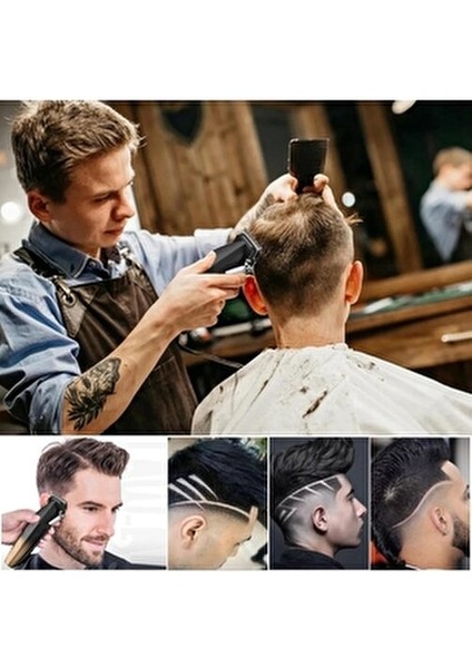 Original Vgr Metal 9000RPM Professional Men's Hair Clipper Rechargeable Hair Trimmer Barber Cordl... fırsatları