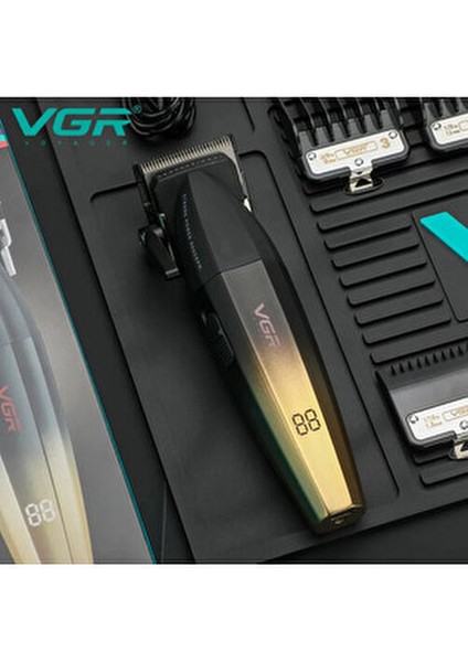 Original Vgr Metal 9000RPM Professional Men's Hair Clipper Rechargeable Hair Trimmer Barber Cordl...