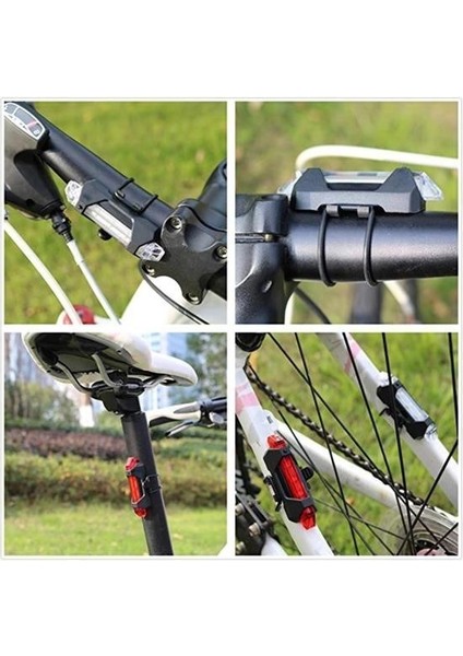 ® USB Şarj Edilebilir Parlak Bisiklet LED Lamba Su Geçirmez Güvenlik Uyarı Arka Lamba Işığı fırsatları