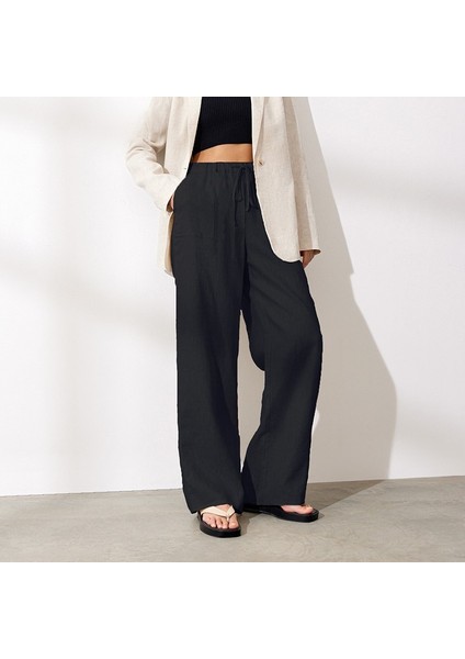 Beli Bağcıklı Keten Pantolon fırsatları