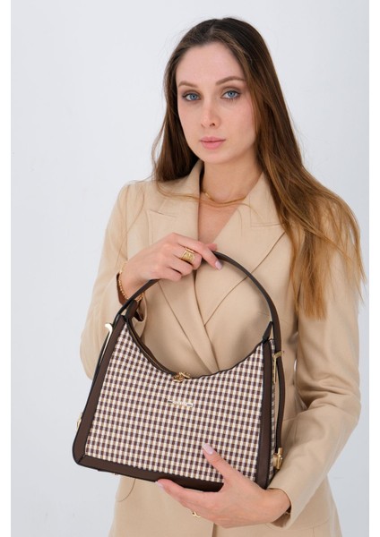 Kahve Sarı - Kahve SP1187 Kadın Omuz Çantası