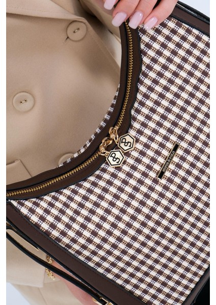 Kahve Sarı - Kahve SP1187 Kadın Omuz Çantası