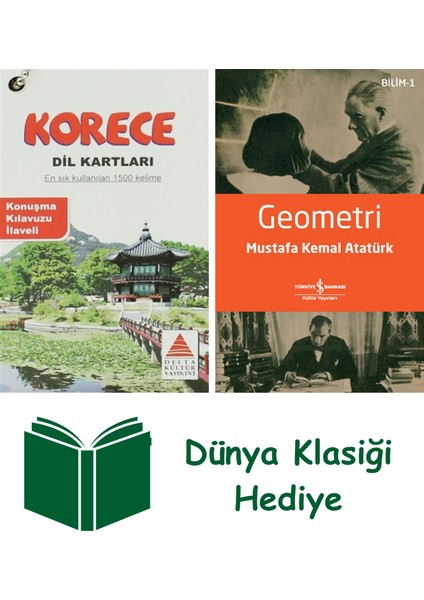 Korece Dil Kartları + Geometri + Dünya Klasiği Hediye