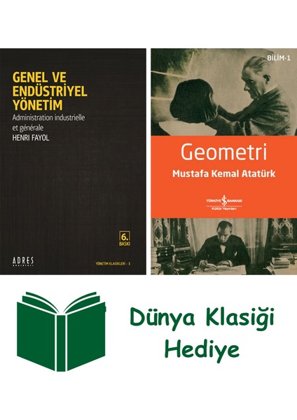 Genel ve Endüstriyel Yönetim + Geometri + Dünya Klasiği Hediye