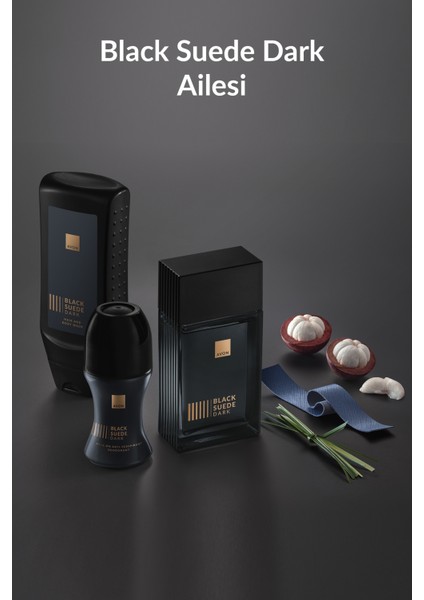 Black Suede Dark Erkek Parfüm Rollon ve Saç Vücut Şampuanı Paketi fiyatları