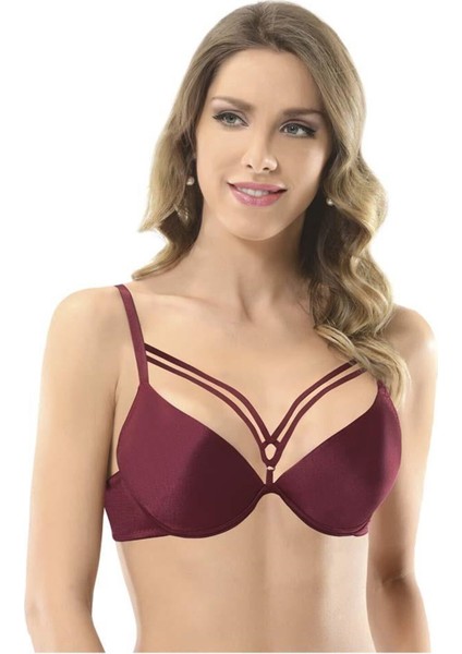 Nbb 3696 Bordo Hafif Destekli Ipli Klasik Sütyen