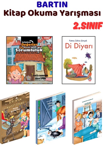 Bartın Kitap Okuma Yarışması 2.sınıf Kitapları, 5 Kitap Set, 2.sınıf Masal Öykü
