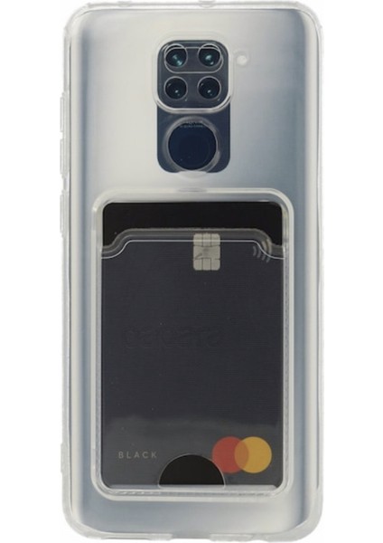 Xiaomi Redmi Note 9 Uyumlu Kartlıklı Şeffaf Kılıf