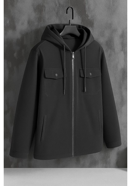 Erkek Oversize Premium Füme Kapşonlu Mont fiyatları