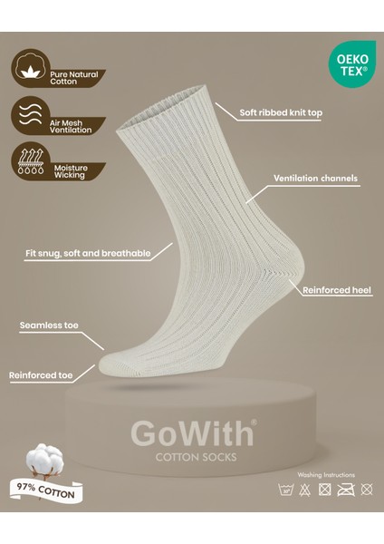 5 Çift Kadın Erkek Ekru Bio Naturel %100 Doğal Pamuklu Ribana Örgü Dikişsiz Soket Çorap 3013 modelleri