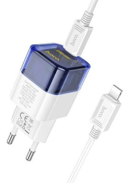 Hoco C131A Platinum PD30W+QC3.0 Girişli Hızlı Şarj Başlığı ve Type-C To Ipho - ?57?42E7-1G2 modelleri