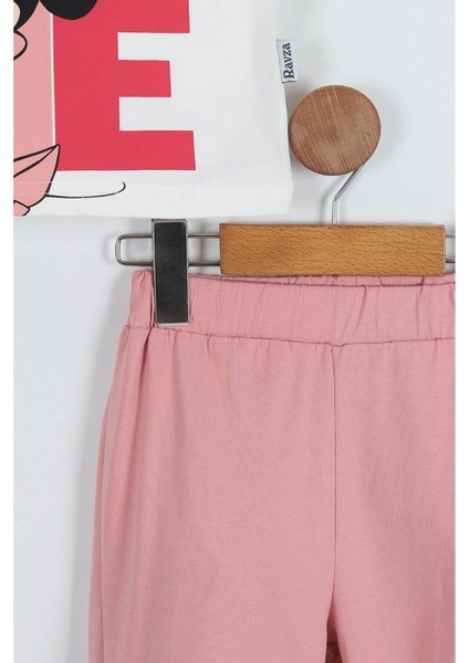 Kız Çocuk Karekter Baskılı Bisiklet Yaka 2/8 yaş Takımı