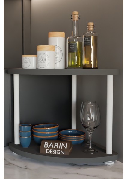 Çift Katlı Çevir Tak Kahve Köşesi Raf Çok Amaçlı Mutfak Standı Mutfak Rafı Tezgah Üstü Düzenleyici modelleri