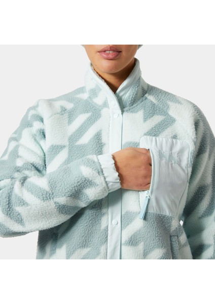 W Imperial Printed Pile Snap Kadın Polar Mont