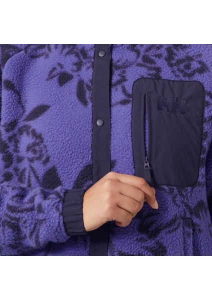 W Imperial Printed Pile Snap Kadın Polar Mont