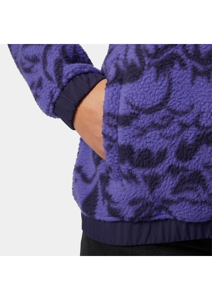 W Imperial Printed Pile Snap Kadın Polar Mont