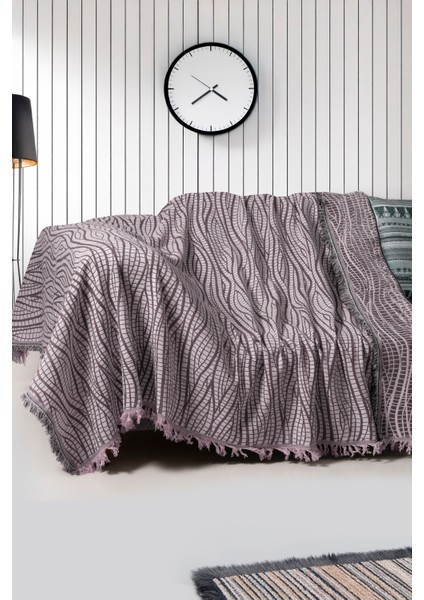 Pamuklu Lüks Kaymaz Koltuk Örtüsü | Koltuk Şalı | Çok Amaçlı Örtü