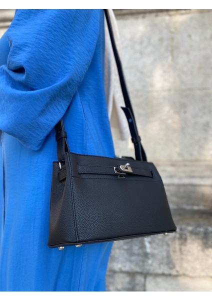 ,siyah , Kilit Detaylı, Bayan Omuz ve Çapraz Çantası fırsatları