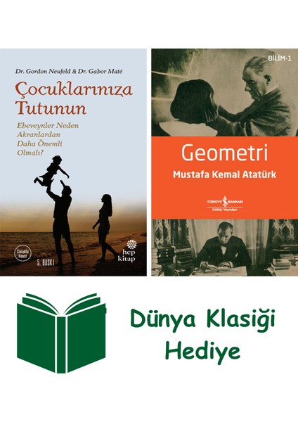 Çocuklarınıza Tutunun + Geometri + Dünya Klasiği Hediye