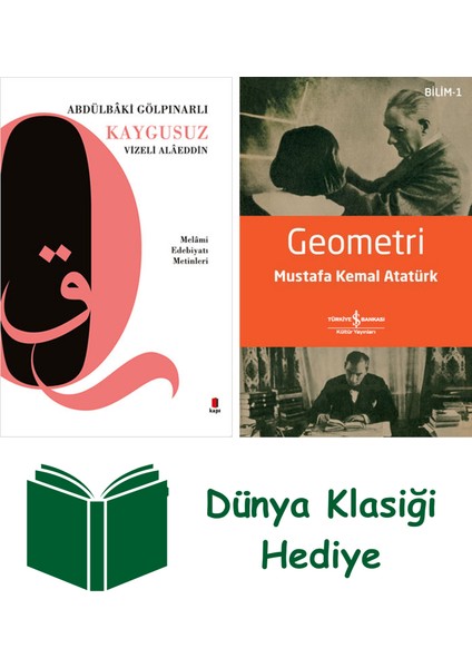 Kaygusuz Vizeli Alaeddin + Geometri + Dünya Klasiği Hediye