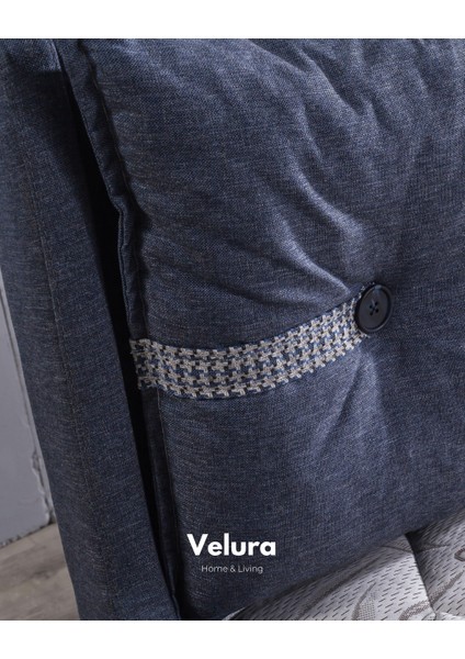 Velvet Form Çift Kişilik Yatak Baza Başlık Seti (180 x 200)