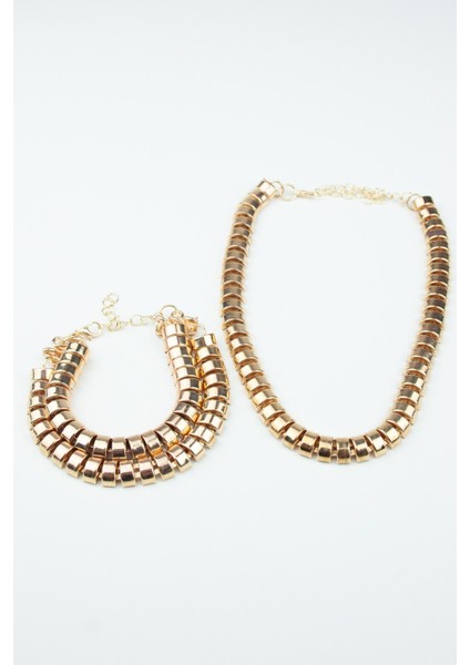 Gold Kolye Bileklik Set modelleri