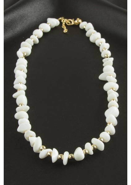 Sedef Kırık Doğaltaş Kolye