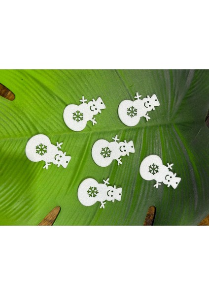 6 Adet Keçe Kardan Adam Arma Dikiş Aksesuarı 6x4 cm fiyatları