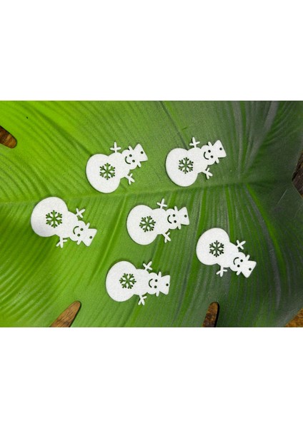 6 Adet Keçe Kardan Adam Arma Dikiş Aksesuarı 6x4 cm modelleri