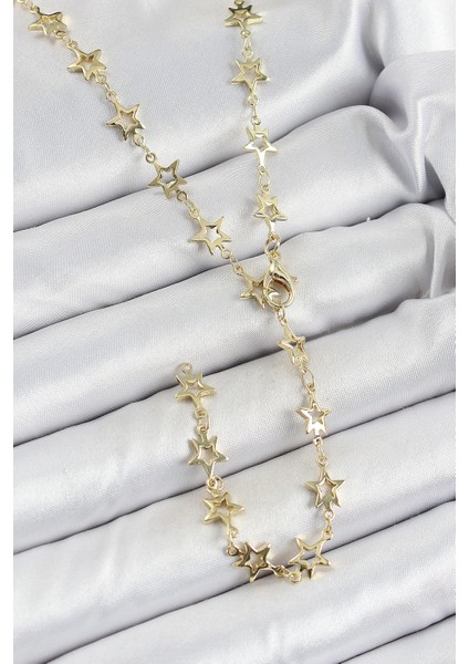 Pirinç Gold Renk Yıldızlı Kadın Y Kolye - TJ-BKO10301 fiyatları