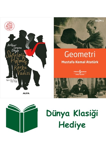 Sherlock Holmes - Korku Vadisi + Geometri + Dünya Klasiği Hediye