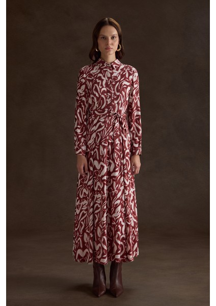 Desenli Viscon Elbise fiyatları