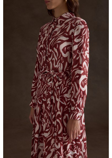 Desenli Viscon Elbise modelleri