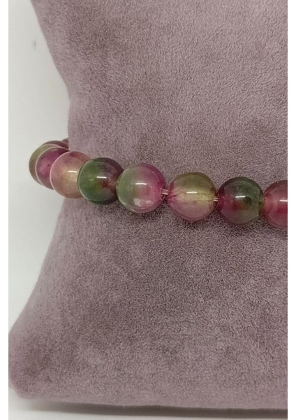 Gül Kuvars Doğal Taşlı Bileklik modelleri