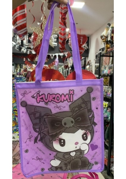 Kuromi Figürlü Çift Taraflı Bez Çanta