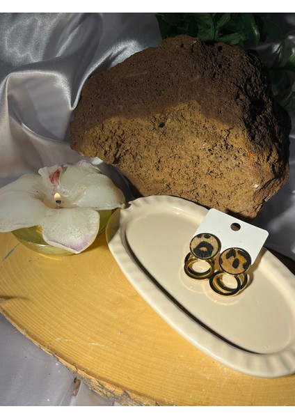 Leopar Desenli Halka Küpe modelleri