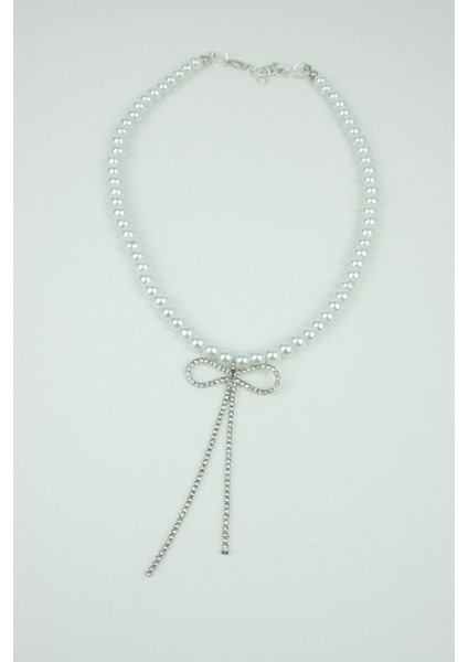 Zirkon Taşlı Fiyonk Figürlü Cam Inci Kolye fırsatları