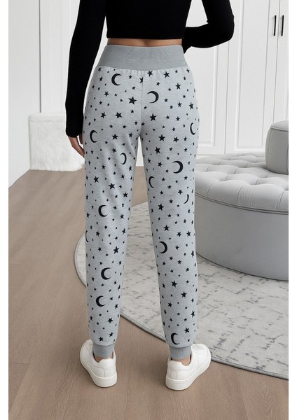 Kadın Yüksek Bel Bağcıklı Desenli Iki Iplik Pantolon indirimleri