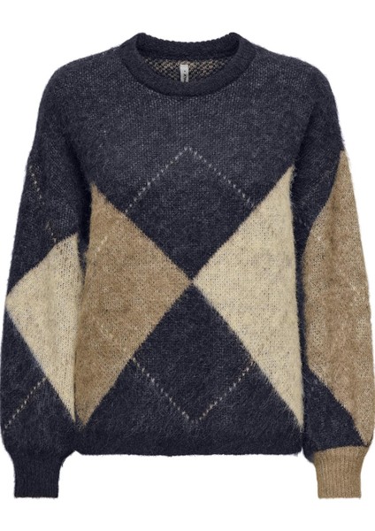 Noeme Life Ls Jacquard O-Neck Kadın Triko Kazak – Jakarlı Bisiklet Yaka fiyatları