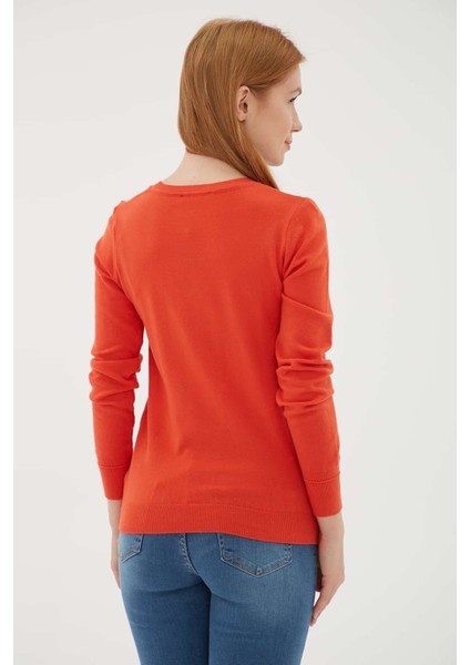 Regular Fit Bisiklet Yaka Triko Kazak Bayan Kazak 25K0779K1 indirimleri