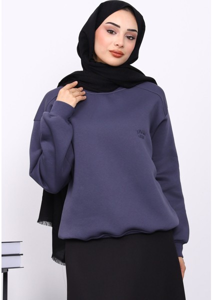 Füme Bisiklet Yaka Şadonlu Üç iplik Sweat fırsatları