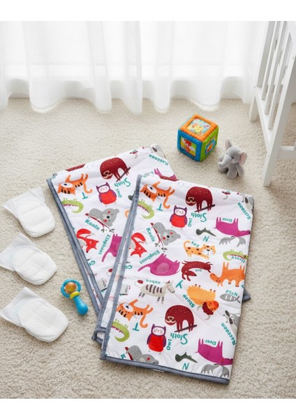 Zoo, Ikili Set, 45X55CM Sıvı Geçirmez, Askılı, Çok Amaçlı, Bebek Bakım Örtüsü