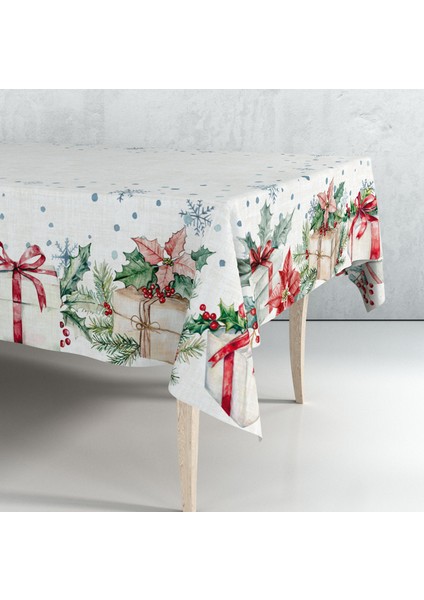 Yılbaşı Desenli Dijital Baskılı Masa Örtüsü - 140 x 220 cm 140X240 cm - Panama Kumaş fiyatları