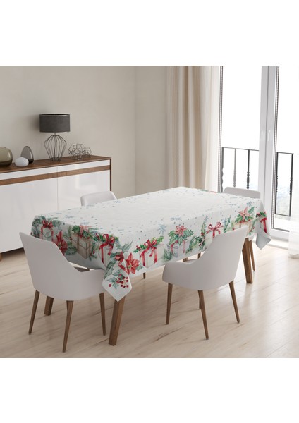 Yılbaşı Desenli Dijital Baskılı Masa Örtüsü - 140 x 220 cm 140X240 cm - Panama Kumaş modelleri