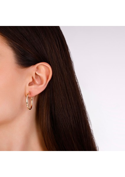 Altın Halka Küpe - 14K modelleri